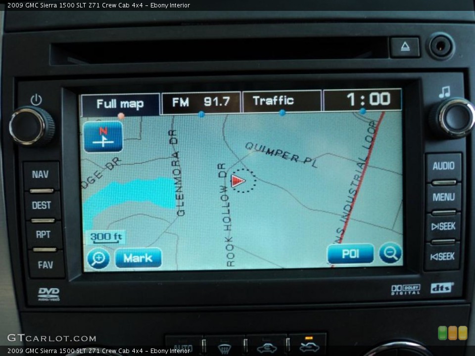Ebony Interior Navigation for the 2009 GMC Sierra 1500 SLT Z71 Crew Cab 4x4 #46733214