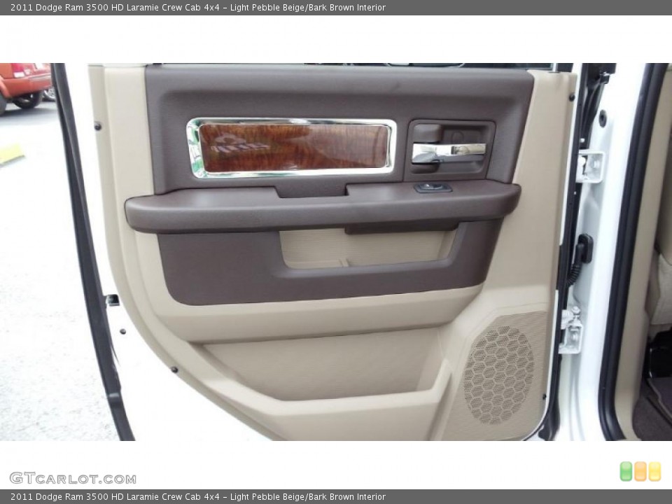 Light Pebble Beige/Bark Brown Interior Door Panel for the 2011 Dodge Ram 3500 HD Laramie Crew Cab 4x4 #46733262