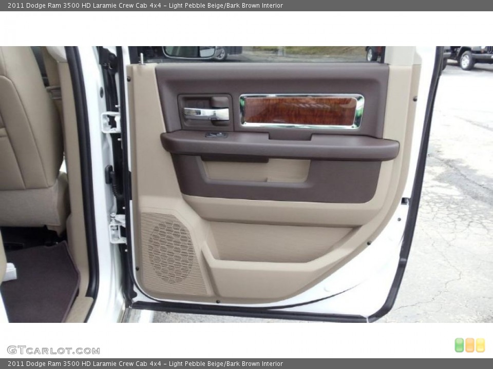 Light Pebble Beige/Bark Brown Interior Door Panel for the 2011 Dodge Ram 3500 HD Laramie Crew Cab 4x4 #46733292