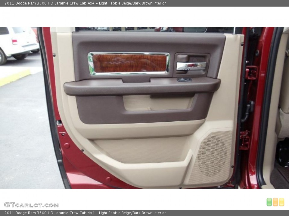 Light Pebble Beige/Bark Brown Interior Door Panel for the 2011 Dodge Ram 3500 HD Laramie Crew Cab 4x4 #46733958