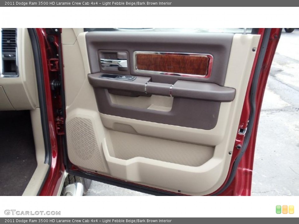 Light Pebble Beige/Bark Brown Interior Door Panel for the 2011 Dodge Ram 3500 HD Laramie Crew Cab 4x4 #46733973