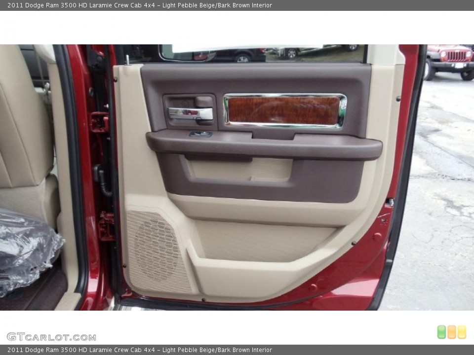 Light Pebble Beige/Bark Brown Interior Door Panel for the 2011 Dodge Ram 3500 HD Laramie Crew Cab 4x4 #46733988