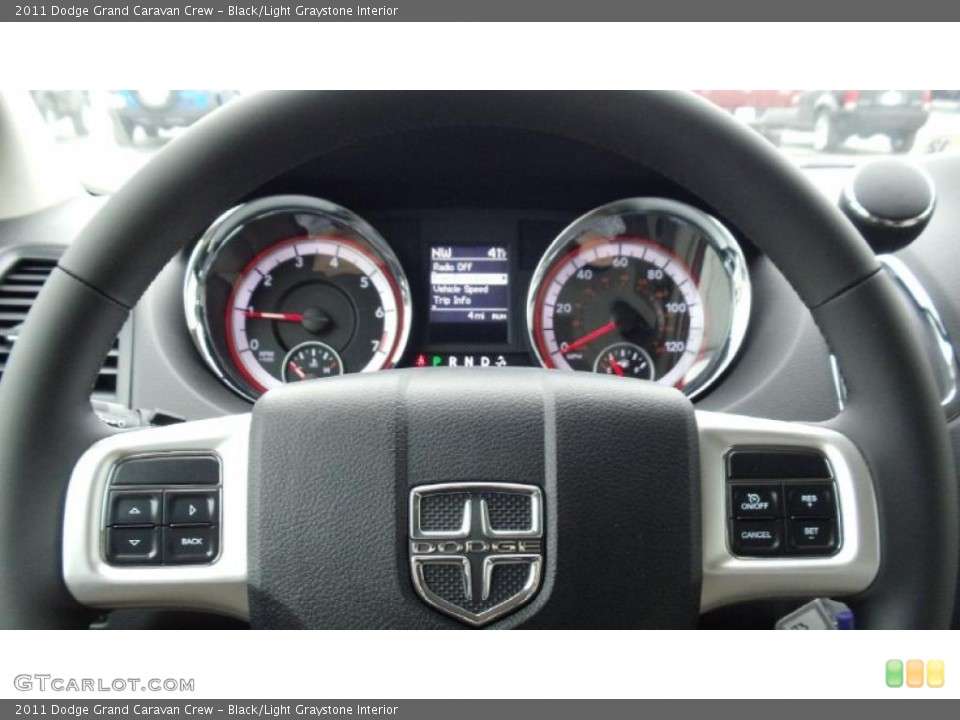 Black/Light Graystone Interior Controls for the 2011 Dodge Grand Caravan Crew #46734339
