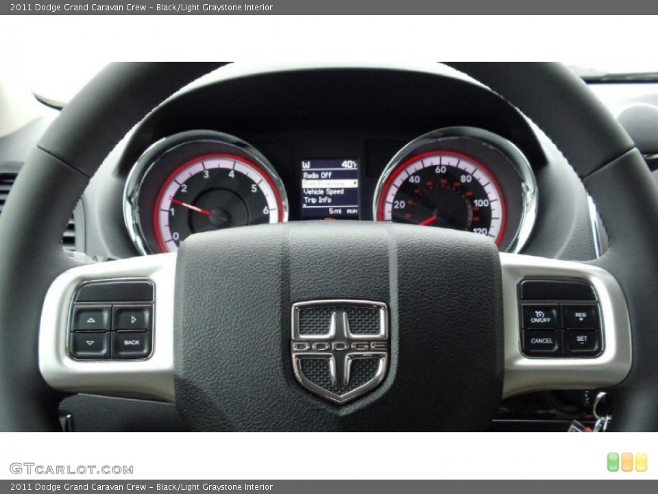 Black/Light Graystone Interior Controls for the 2011 Dodge Grand Caravan Crew #46734579