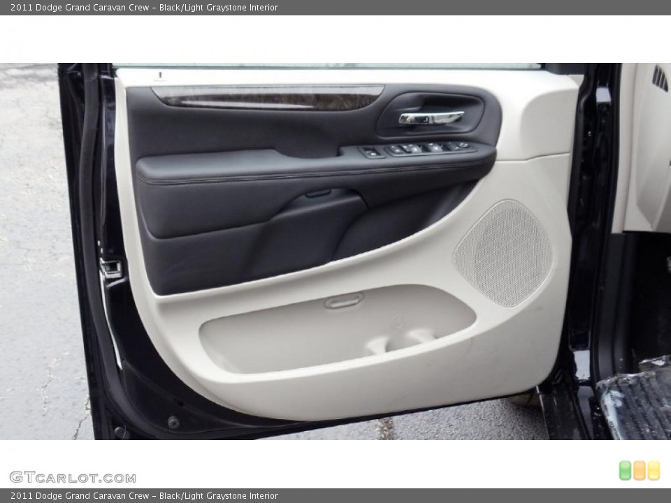 Black/Light Graystone Interior Door Panel for the 2011 Dodge Grand Caravan Crew #46734639