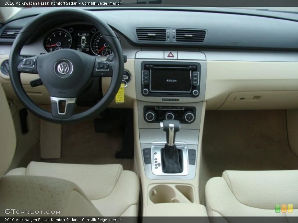 Cornsilk Beige Interior Dashboard For The 2010 Volkswagen