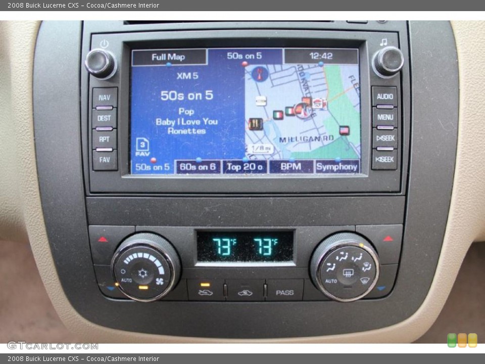 Cocoa/Cashmere Interior Navigation for the 2008 Buick Lucerne CXS #46737216