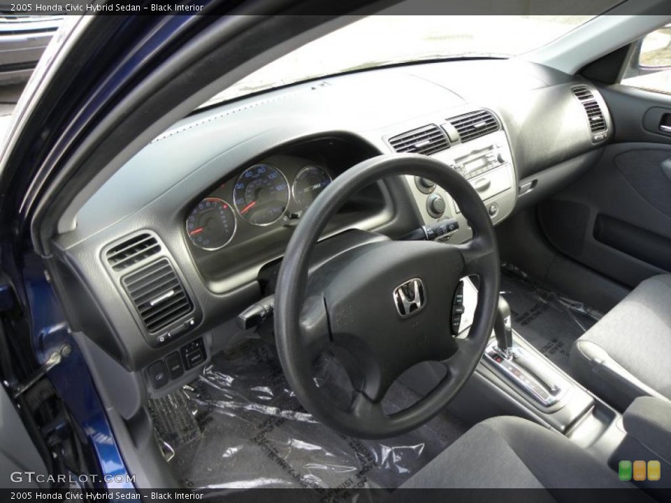 Black Interior Steering Wheel for the 2005 Honda Civic Hybrid Sedan #46737706