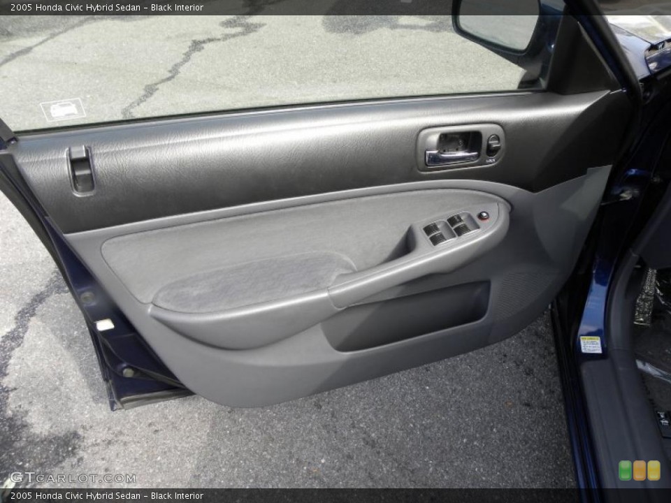Black Interior Door Panel for the 2005 Honda Civic Hybrid Sedan #46737735