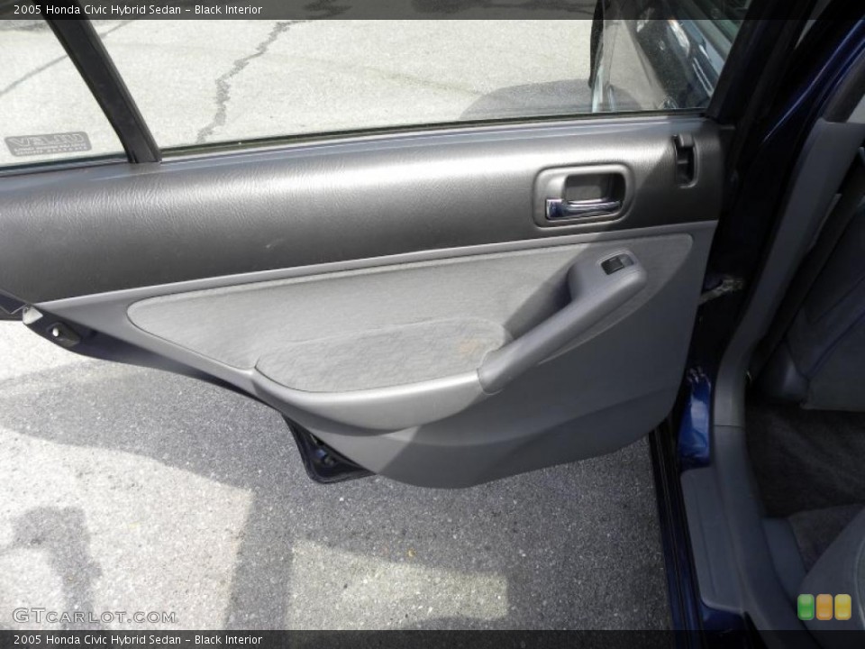 Black Interior Door Panel for the 2005 Honda Civic Hybrid Sedan #46737763