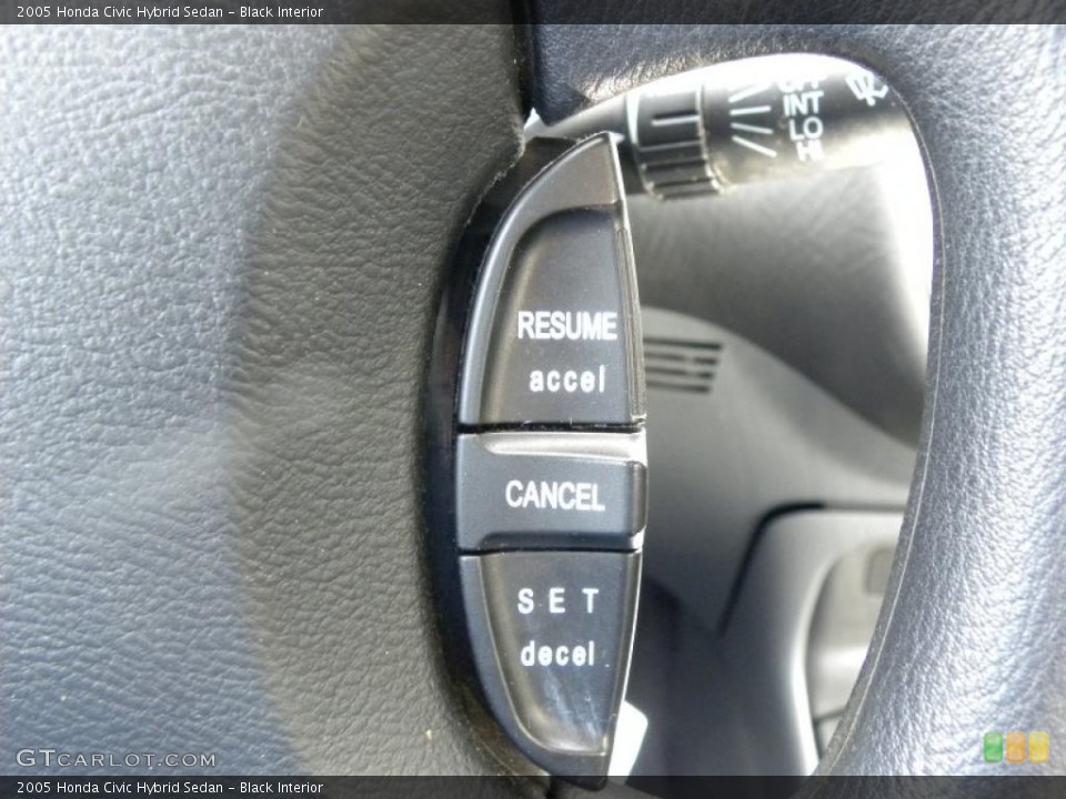 Black Interior Controls for the 2005 Honda Civic Hybrid Sedan #46737991