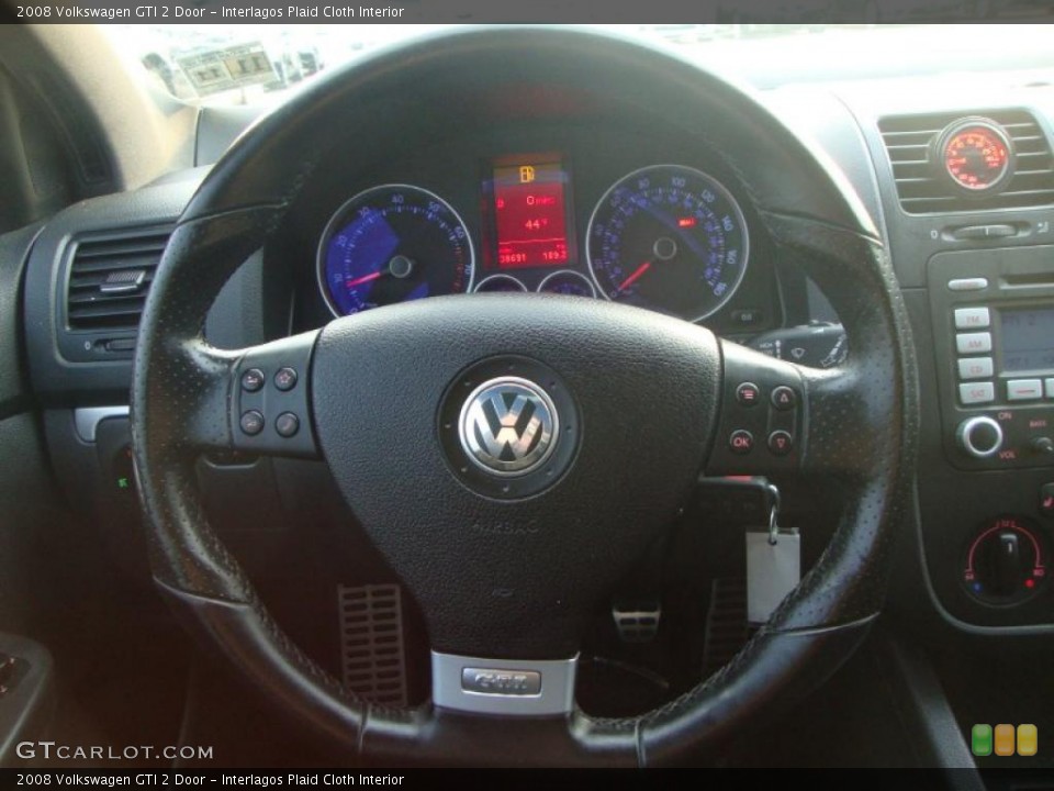 Interlagos Plaid Cloth Interior Steering Wheel for the 2008 Volkswagen GTI 2 Door #46738666