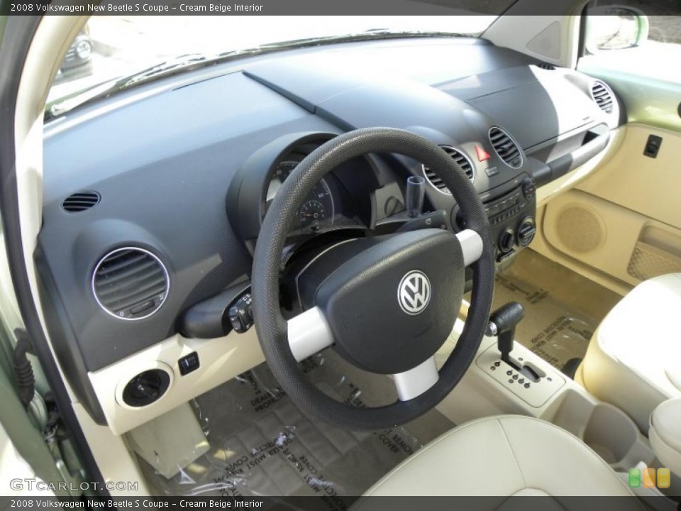 Cream Beige Interior Photo for the 2008 Volkswagen New Beetle S Coupe #46740406