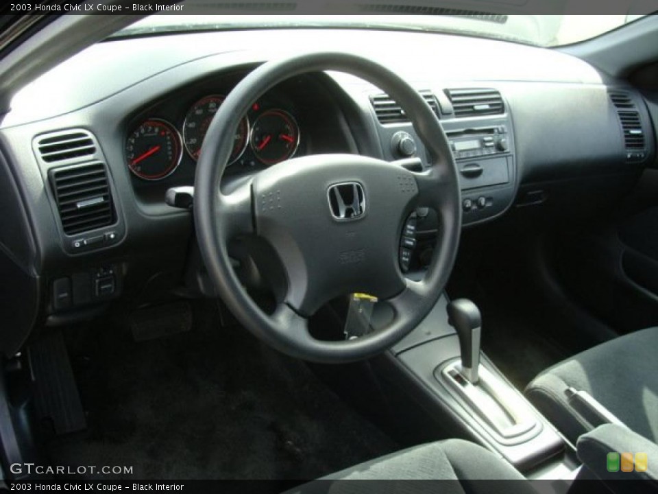 Black Interior Prime Interior for the 2003 Honda Civic LX Coupe #46742851