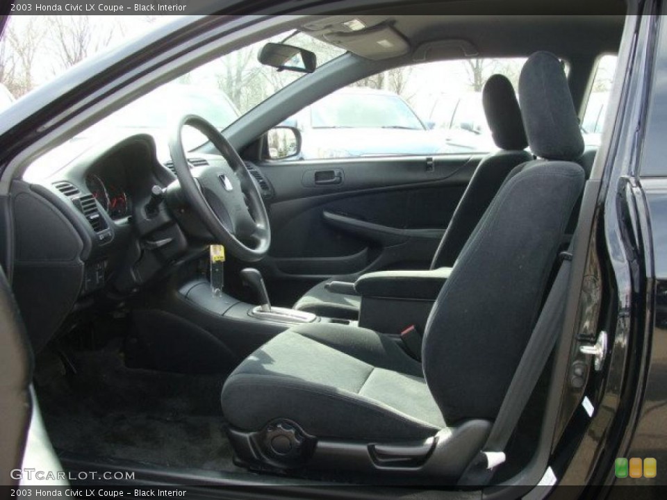 Black Interior Photo for the 2003 Honda Civic LX Coupe #46742863
