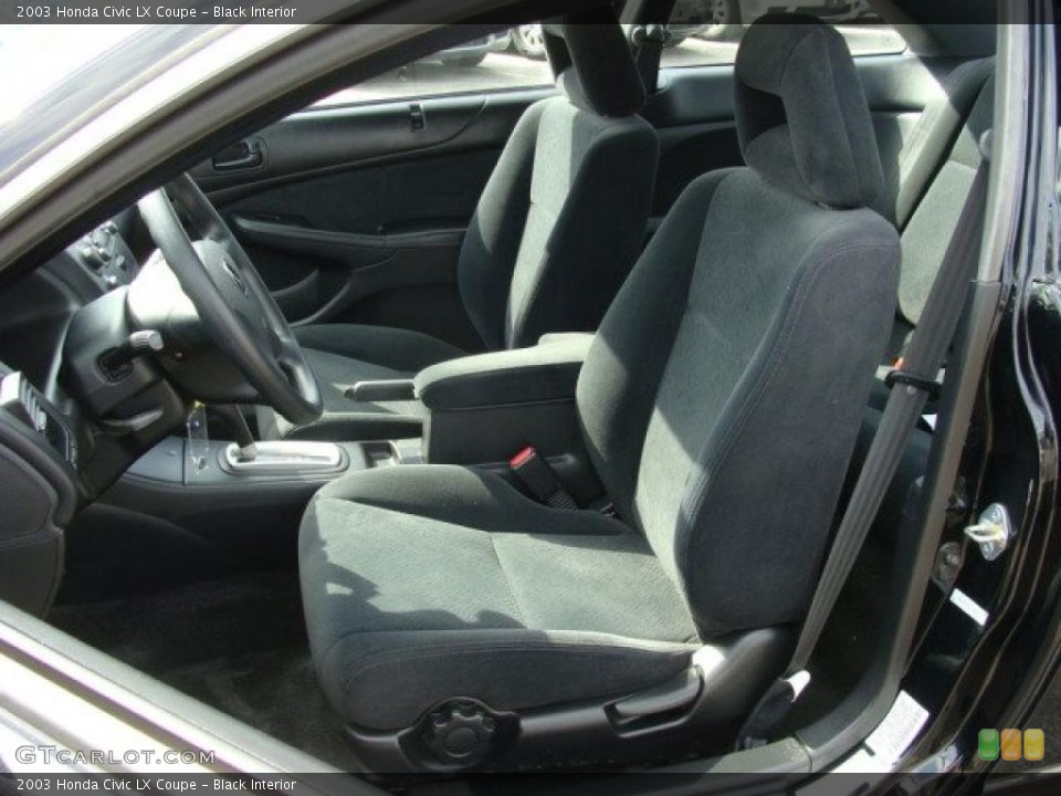 Black Interior Photo for the 2003 Honda Civic LX Coupe #46742872