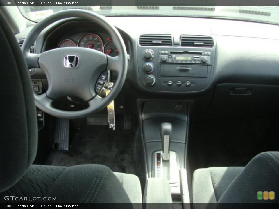 Black Interior Dashboard for the 2003 Honda Civic LX Coupe #46742881