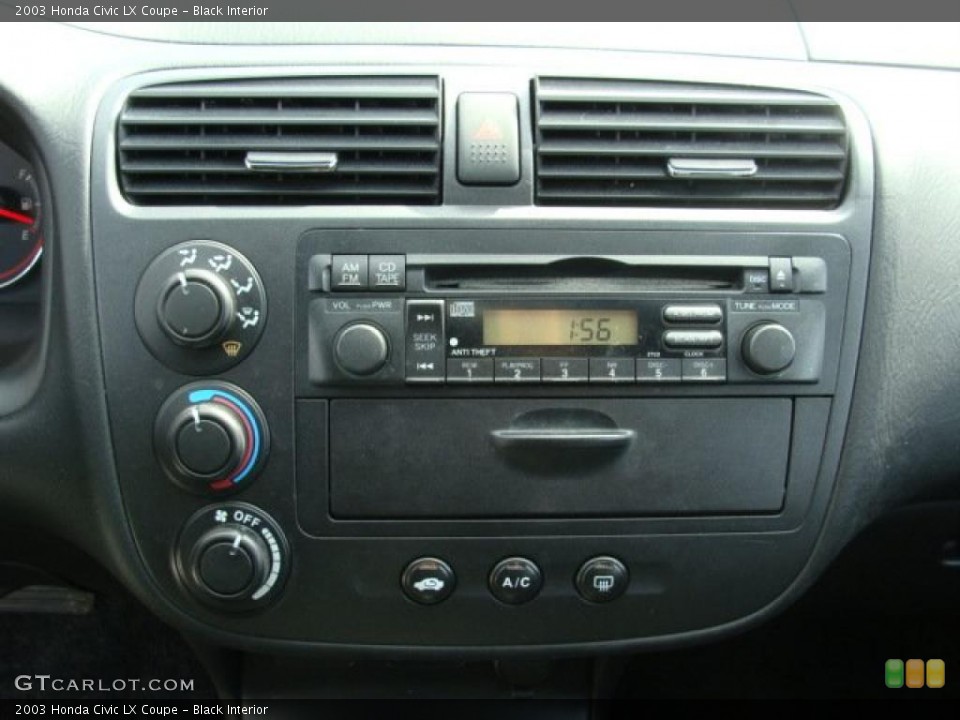 Black Interior Controls for the 2003 Honda Civic LX Coupe #46742926