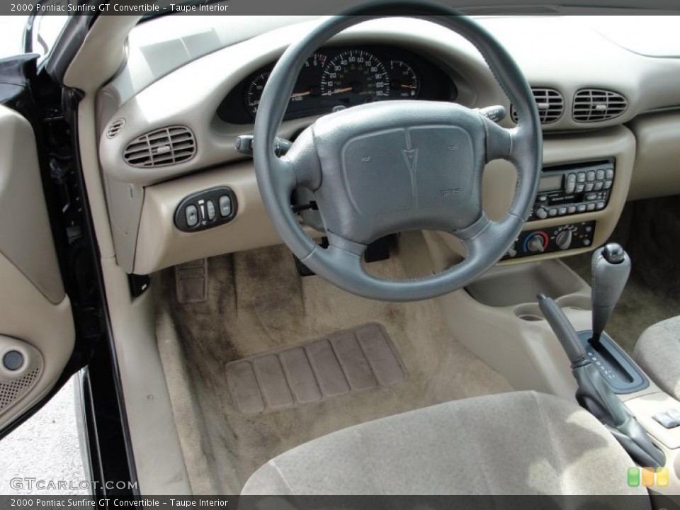 Taupe Interior Steering Wheel for the 2000 Pontiac Sunfire GT Convertible #46743193