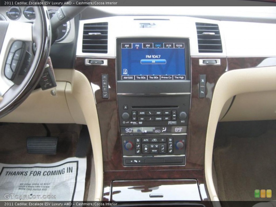 Cashmere/Cocoa Interior Controls for the 2011 Cadillac Escalade ESV Luxury AWD #46743469