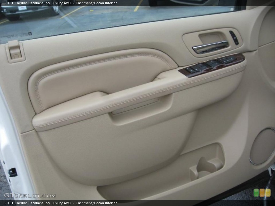 Cashmere/Cocoa Interior Door Panel for the 2011 Cadillac Escalade ESV Luxury AWD #46743493