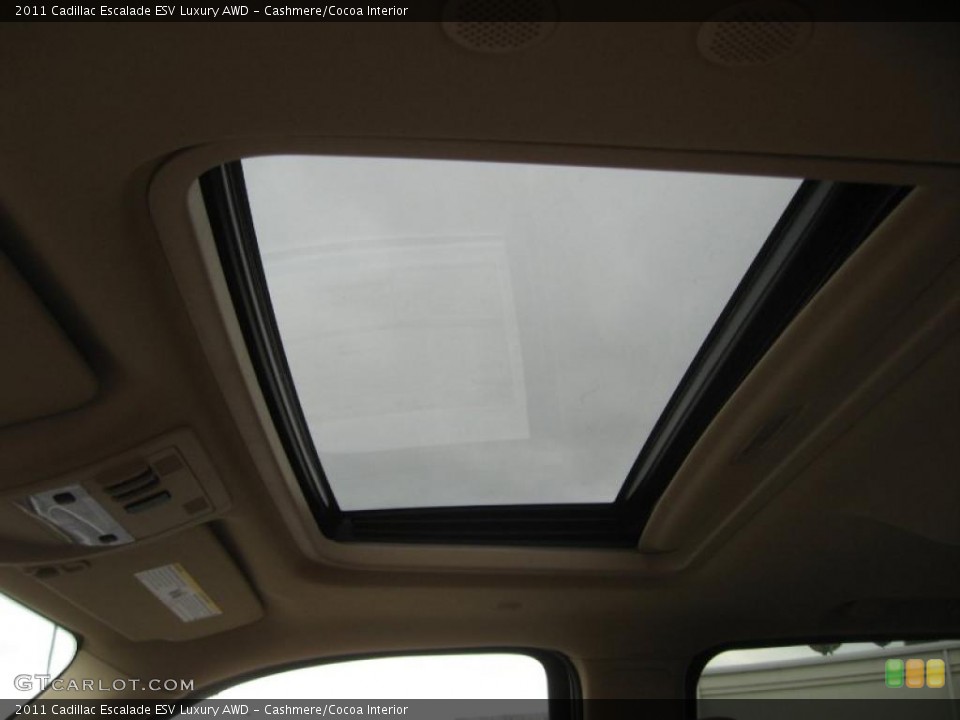 Cashmere/Cocoa Interior Sunroof for the 2011 Cadillac Escalade ESV Luxury AWD #46743538