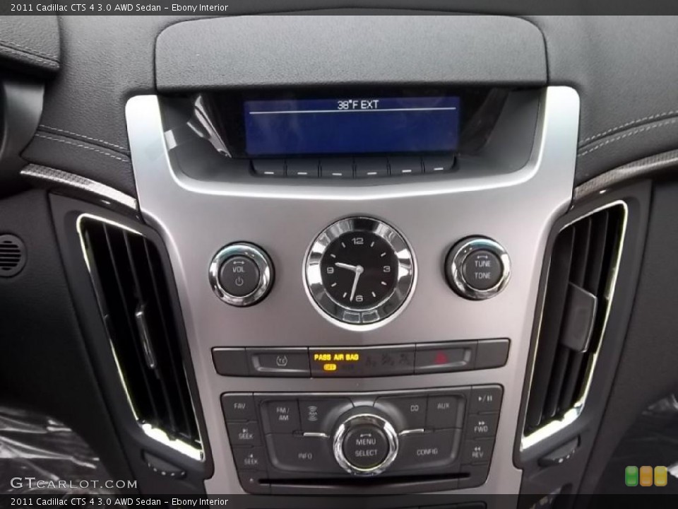 Ebony Interior Controls for the 2011 Cadillac CTS 4 3.0 AWD Sedan #46745338