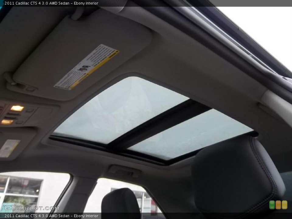 Ebony Interior Sunroof for the 2011 Cadillac CTS 4 3.0 AWD Sedan #46745359