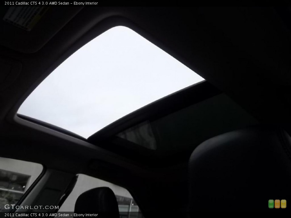 Ebony Interior Sunroof for the 2011 Cadillac CTS 4 3.0 AWD Sedan #46745362