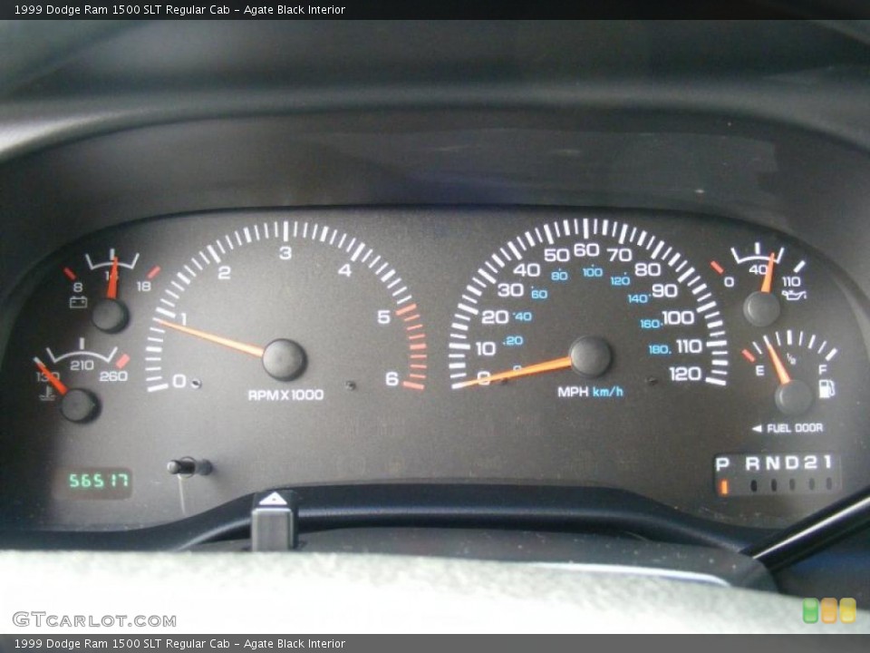Agate Black Interior Gauges for the 1999 Dodge Ram 1500 SLT Regular Cab #46745715