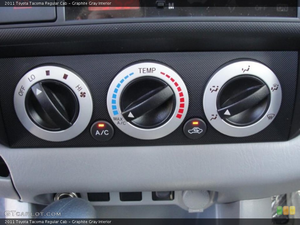 Graphite Gray Interior Controls for the 2011 Toyota Tacoma Regular Cab #46745773