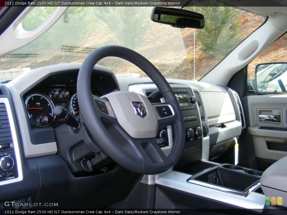 Dark Slate/Medium Graystone Interior Dashboard for the 2011 Dodge Ram 2500 HD SLT Outdoorsman Crew Cab 4x4 #46746565