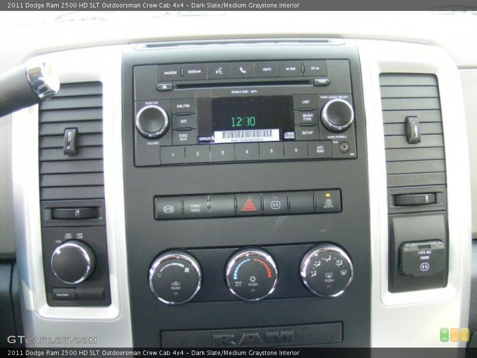 Dark Slate/Medium Graystone Interior Controls for the 2011 Dodge Ram 2500 HD SLT Outdoorsman Crew Cab 4x4 #46746593
