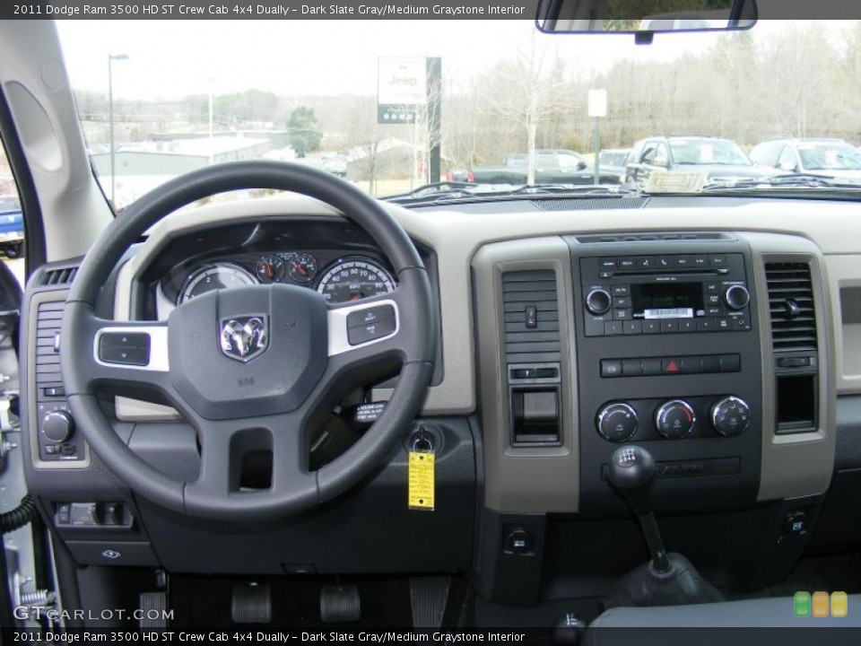 Dark Slate Gray/Medium Graystone Interior Controls for the 2011 Dodge Ram 3500 HD ST Crew Cab 4x4 Dually #46746701
