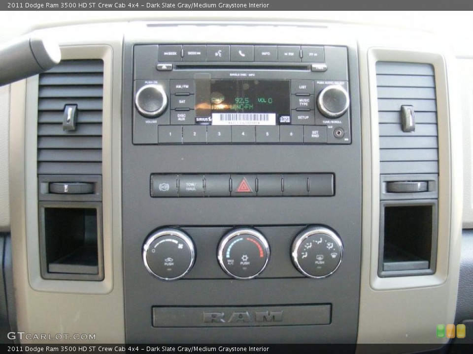 Dark Slate Gray/Medium Graystone Interior Controls for the 2011 Dodge Ram 3500 HD ST Crew Cab 4x4 #46746902