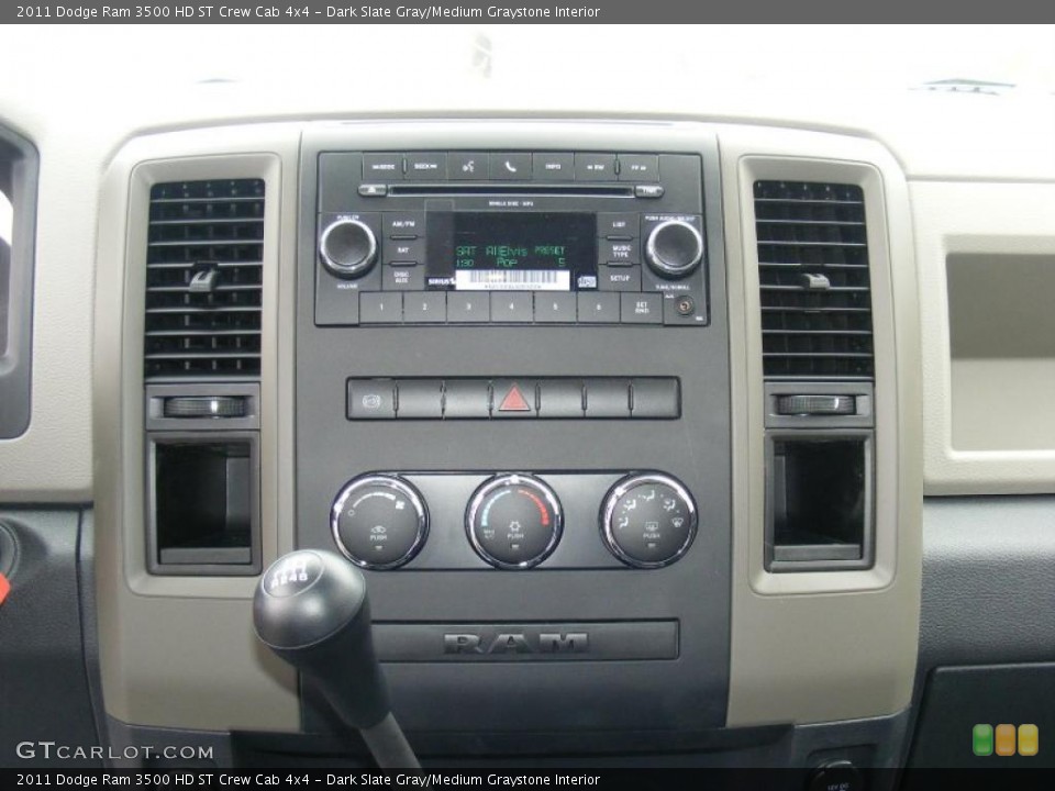 Dark Slate Gray/Medium Graystone Interior Controls for the 2011 Dodge Ram 3500 HD ST Crew Cab 4x4 #46747082