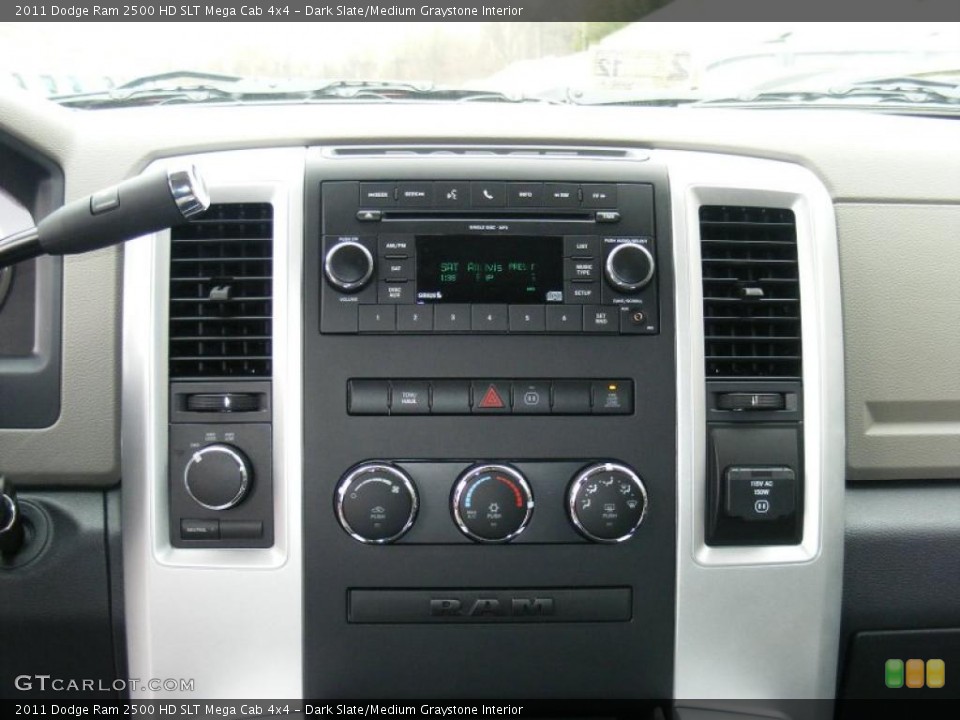 Dark Slate/Medium Graystone Interior Controls for the 2011 Dodge Ram 2500 HD SLT Mega Cab 4x4 #46747226