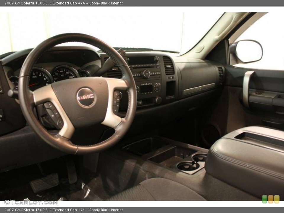 Ebony Black Interior Dashboard for the 2007 GMC Sierra 1500 SLE Extended Cab 4x4 #46748240