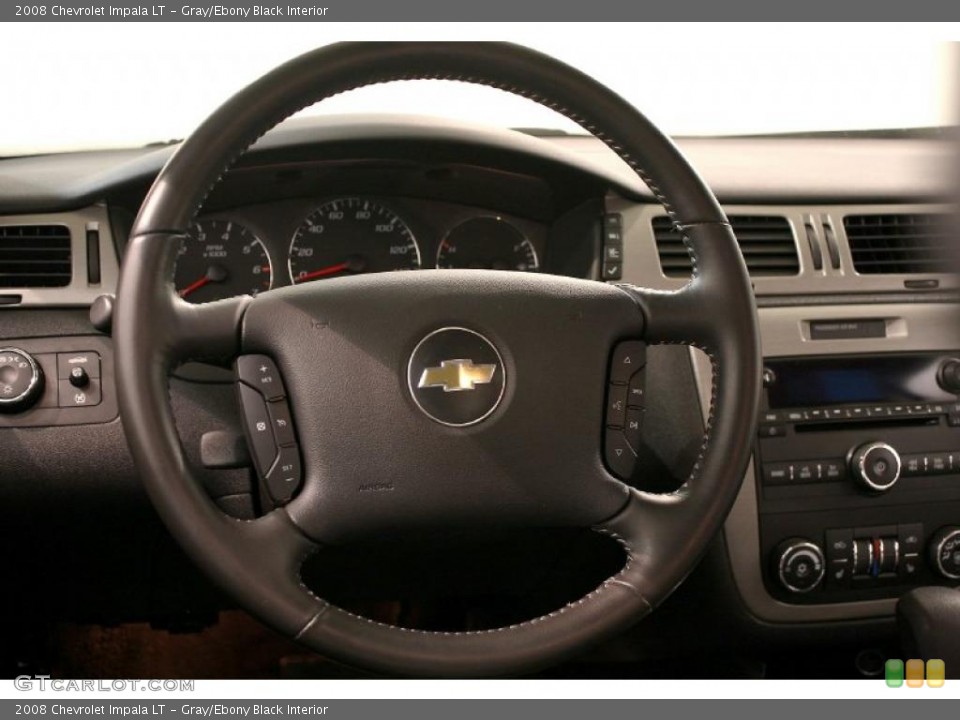 Gray/Ebony Black Interior Steering Wheel for the 2008 Chevrolet Impala LT #46748453