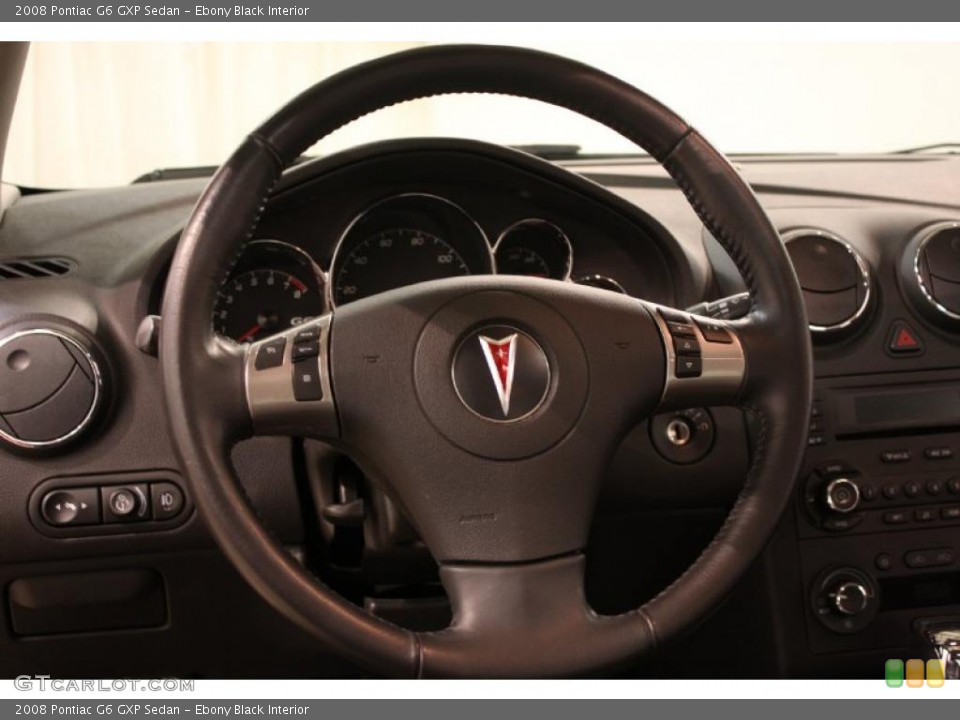 Ebony Black Interior Steering Wheel for the 2008 Pontiac G6 GXP Sedan #46748603