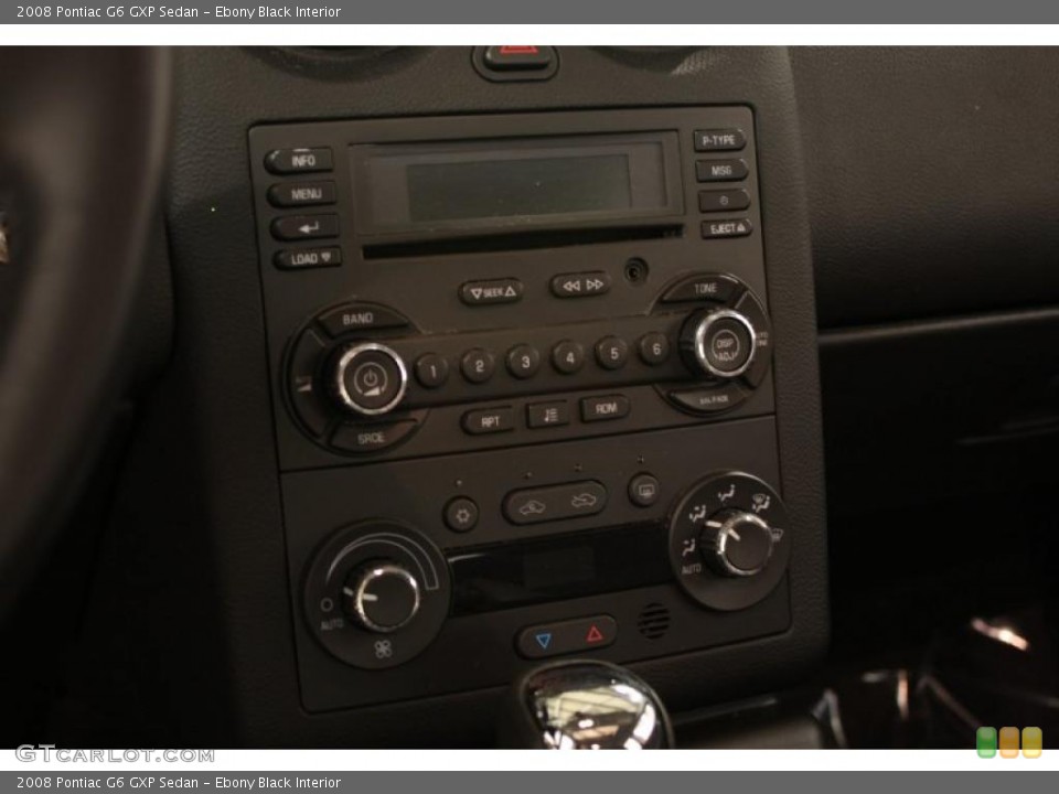 Ebony Black Interior Controls for the 2008 Pontiac G6 GXP Sedan #46748624