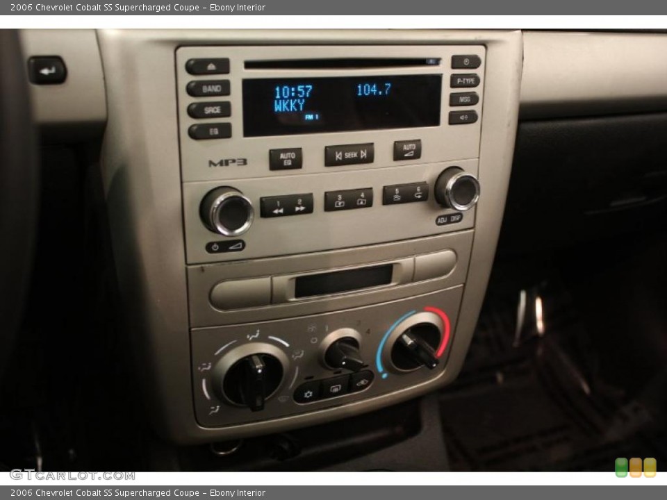 Ebony Interior Controls for the 2006 Chevrolet Cobalt SS Supercharged Coupe #46749044