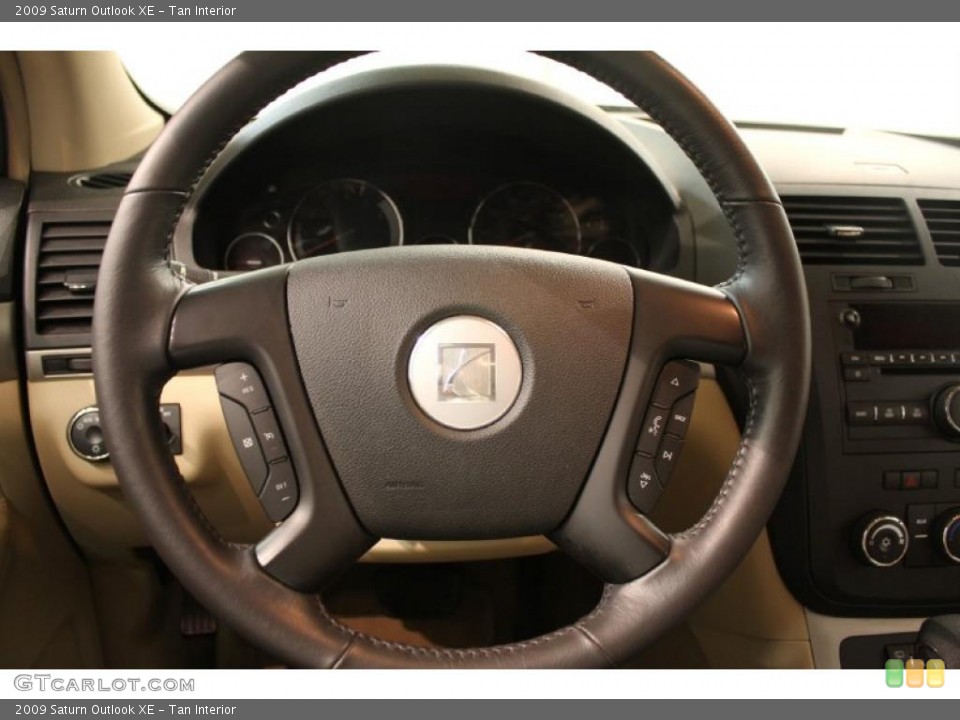 Tan Interior Steering Wheel for the 2009 Saturn Outlook XE #46749089
