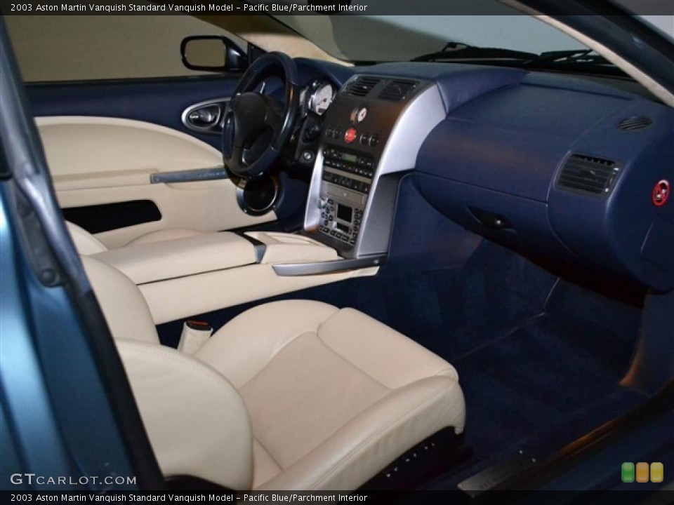 Pacific Blue/Parchment Interior Photo for the 2003 Aston Martin Vanquish  #46750644