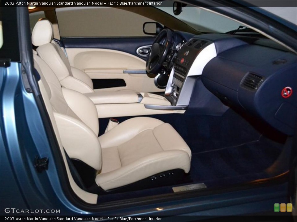 Pacific Blue/Parchment Interior Photo for the 2003 Aston Martin Vanquish  #46750674