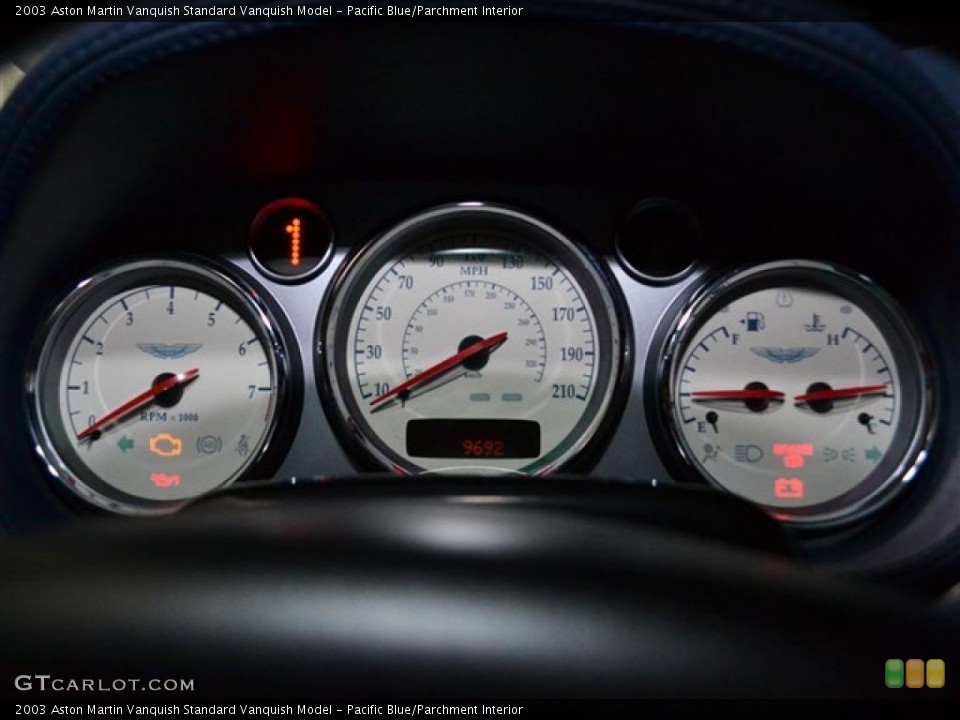 Pacific Blue/Parchment Interior Gauges for the 2003 Aston Martin Vanquish  #46750689