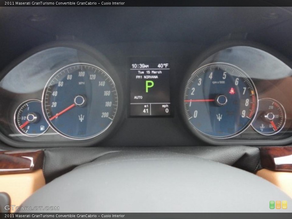 Cuoio Interior Gauges for the 2011 Maserati GranTurismo Convertible GranCabrio #46751250