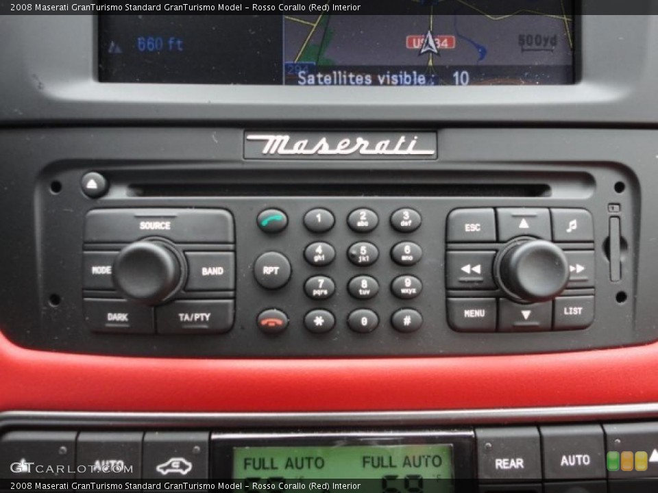Rosso Corallo (Red) Interior Controls for the 2008 Maserati GranTurismo  #46751892