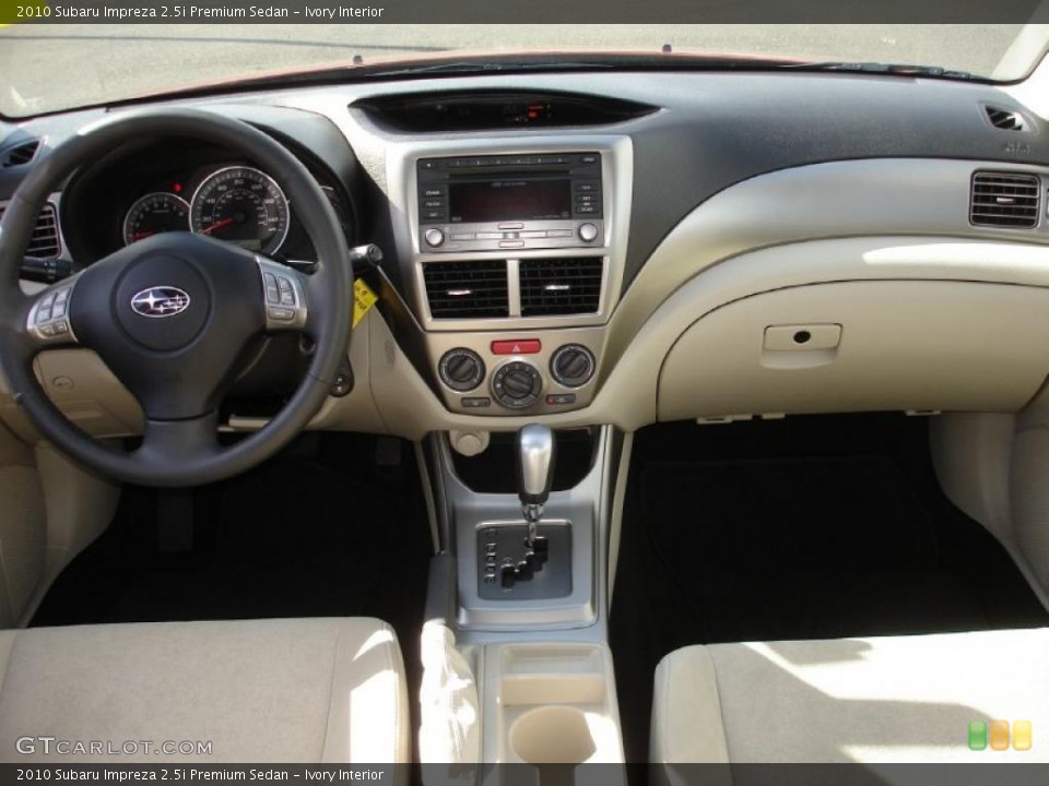 Ivory Interior Dashboard for the 2010 Subaru Impreza 2.5i Premium Sedan #46753614