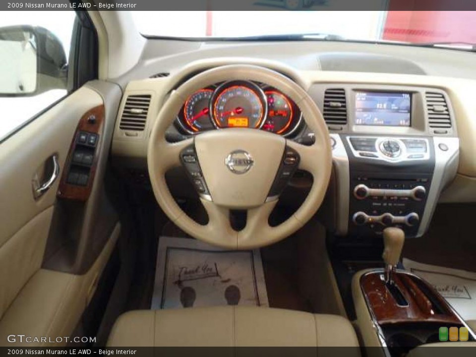 Beige Interior Dashboard for the 2009 Nissan Murano LE AWD #46754523